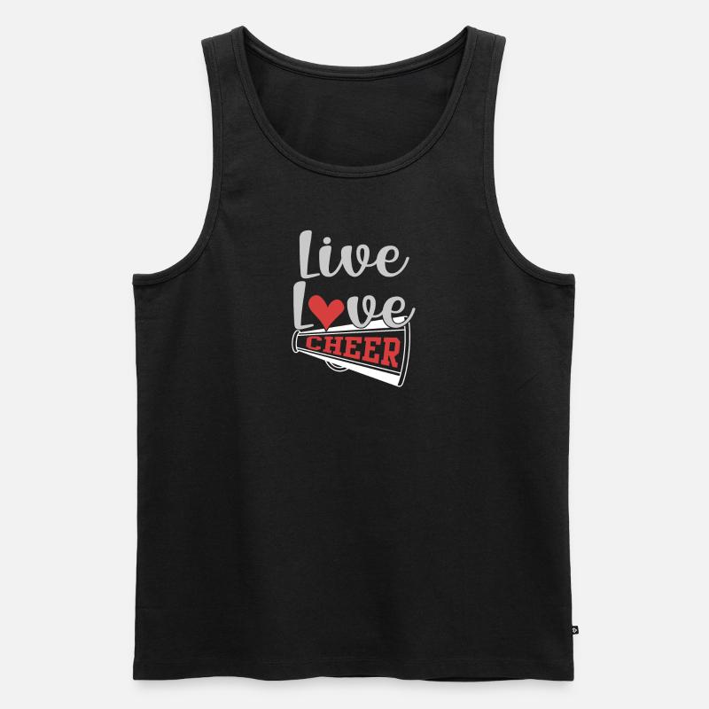 Leben Liebe Jubel - Männer Premium Bio Tank Top - Schwarz
