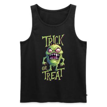Halloween Monster Trick ou Treat Spooky Horror - Débardeur bio Premium Homme - noir - Devant - Michal (187cm)