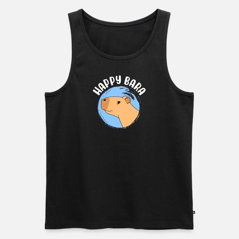 Glückliche Bara - Männer Premium Bio Tank Top - Schwarz