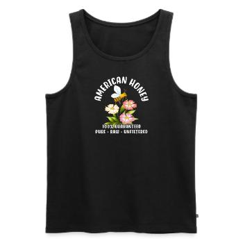 Amerikanischer Honig - Männer Premium Bio Tank Top - Schwarz - Vorne - AI Model Male 178 light (178cm)