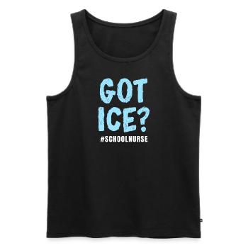 Eis haben - Männer Premium Bio Tank Top - Schwarz - Vorne - AI Model Male 178 light (178cm)