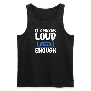 Es ist nie laut genug - Männer Premium Bio Tank Top - Schwarz - Vorne - Michal (187cm)