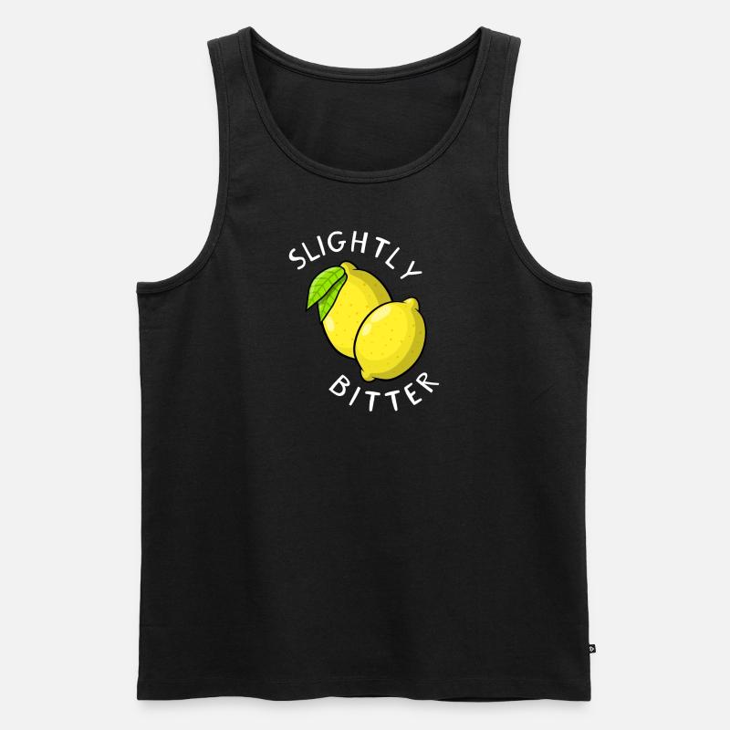 Leicht bitter - Männer Premium Bio Tank Top - Schwarz