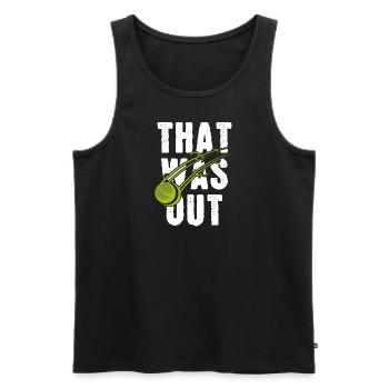 Das war out - Männer Premium Bio Tank Top - Schwarz - Vorne - Michal (187cm)