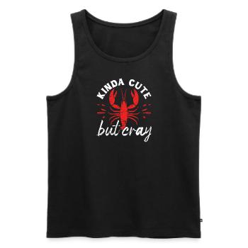 Irgendwie niedlich Irgendwie verrückt - Männer Premium Bio Tank Top - Schwarz - Vorne - Michal (187cm)