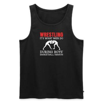 Ringen - Männer Premium Bio Tank Top - Schwarz - Vorne - Michal (187cm)