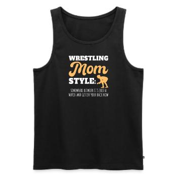 Wrestling Mom Style - Männer Premium Bio Tank Top - Schwarz - Vorne - Michal (187cm)