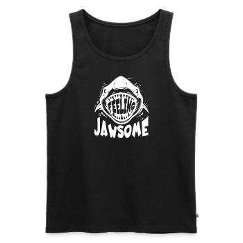Das Gefühl von Jawesome - Männer Premium Bio Tank Top - Schwarz - Vorne - Michal (187cm)