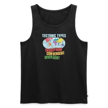 Tektonische Typen - Männer Premium Bio Tank Top - Schwarz - Vorne - Michal (187cm)