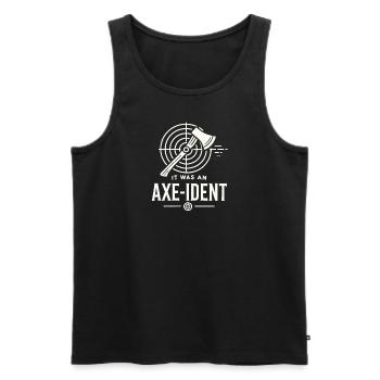 Es war ein Axt-ident - Männer Premium Bio Tank Top - Schwarz - Vorne - AI Model Male 178 light (178cm)