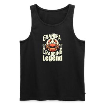 Großvater, Vater und Krabbenfischer-Legende - Männer Premium Bio Tank Top - Schwarz - Vorne - AI Model Male 178 light (178cm)