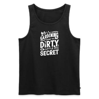 Gartenarbeit ist mein kleines, schmutziges Geheimn - Männer Premium Bio Tank Top - Schwarz - Vorne - Michal (187cm)