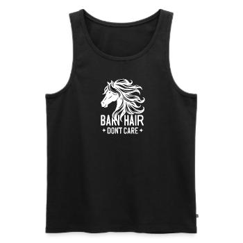 Scheunenhaar ist egal - Männer Premium Bio Tank Top - Schwarz - Vorne - AI Model Male 178 light (178cm)