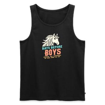 Buchten vor Jungen - Männer Premium Bio Tank Top - Schwarz - Vorne - AI Model Male 178 light (178cm)