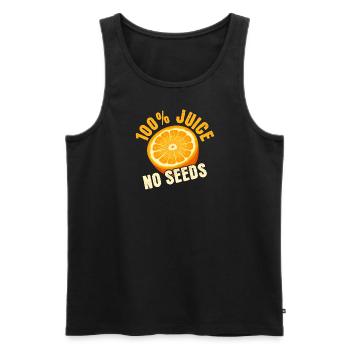 100% Saft ohne Kerne - Männer Premium Bio Tank Top - Schwarz - Vorne - Michal (187cm)