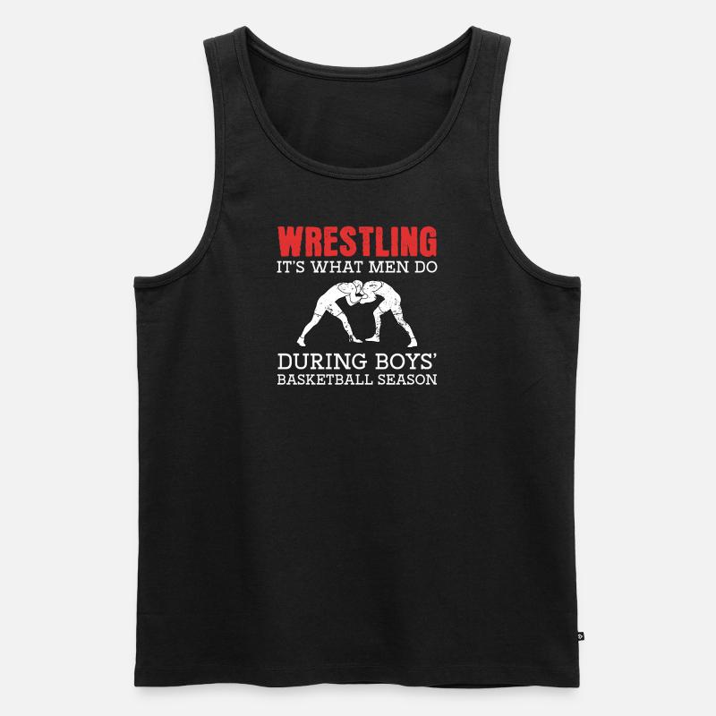 Ringen - Männer Premium Bio Tank Top - Schwarz