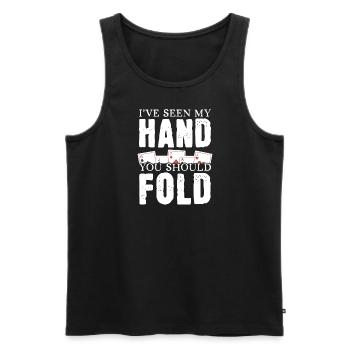 Ich habe meine Hand gesehen Du solltest aussteigen - Männer Premium Bio Tank Top - Schwarz - Vorne - AI Model Male 178 light (178cm)