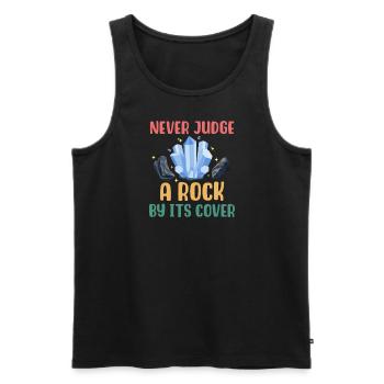 Beurteile einen Stein nie nach seiner Hülle - Männer Premium Bio Tank Top - Schwarz - Vorne - Michal (187cm)