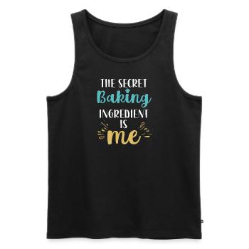 Die geheime Zutat zum Backen bin ich - Männer Premium Bio Tank Top - Schwarz - Vorne - AI Model Male 178 light (178cm)