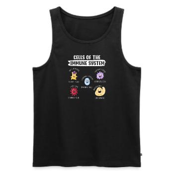 Zellen des Immunsystems - Männer Premium Bio Tank Top - Schwarz - Vorne - Michal (187cm)
