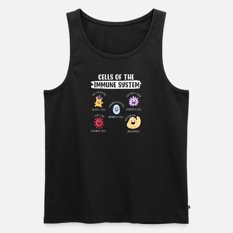 Zellen des Immunsystems - Männer Premium Bio Tank Top - Schwarz
