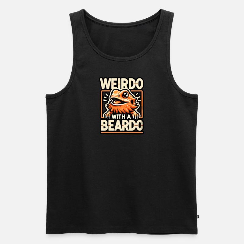Spinner mit Bärtchen - Männer Premium Bio Tank Top - Schwarz