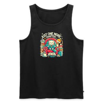 Nur noch ein Kapitel - Männer Premium Bio Tank Top - Schwarz - Vorne - Michal (187cm)