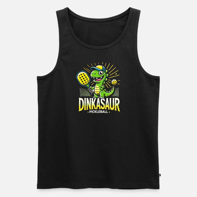 Dinkasaurier - Männer Premium Bio Tank Top - Schwarz