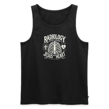 Radiologie in meinen Venen Jesus in meinem Herzen - Männer Premium Bio Tank Top - Schwarz - Vorne - Michal (187cm)