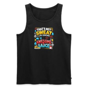Das ist kein Schweiß, das ist geile Soße, die ich - Männer Premium Bio Tank Top - Schwarz - Vorne - AI Model Male 178 light (178cm)