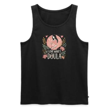 Ich liebe, was ich mache - Männer Premium Bio Tank Top - Schwarz - Vorne - Michal (187cm)