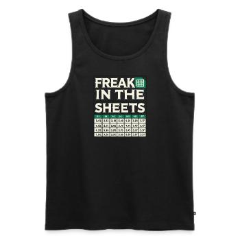 Freak in den Laken - Männer Premium Bio Tank Top - Schwarz - Vorne - AI Model Male 178 light (178cm)