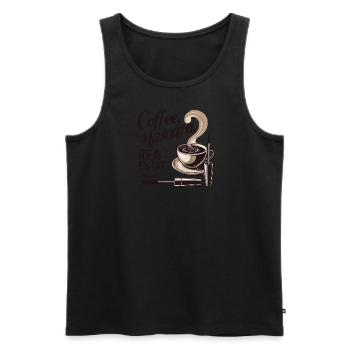 Kaffee Mascara Real Estate - Männer Premium Bio Tank Top - Schwarz - Vorne - AI Model Male 178 light (178cm)