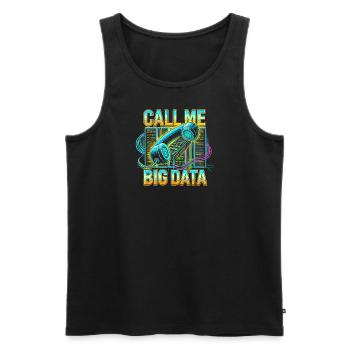 Nennen Sie mich Big Data - Männer Premium Bio Tank Top - Schwarz - Vorne - Michal (187cm)