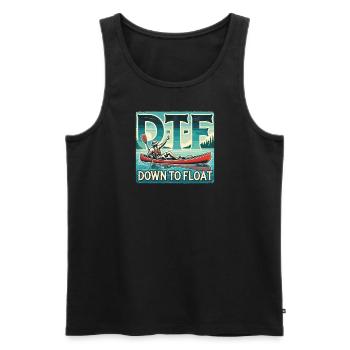 DTF - Down To Float - Männer Premium Bio Tank Top - Schwarz - Vorne - AI Model Male 178 light (178cm)
