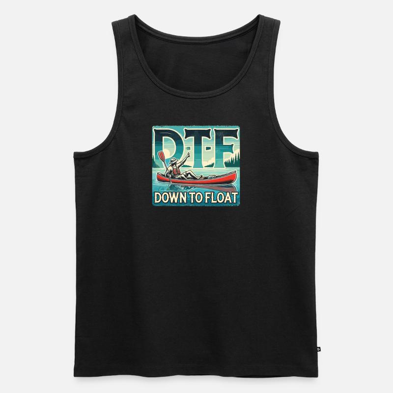 DTF - Down To Float - Männer Premium Bio Tank Top - Schwarz