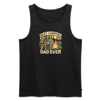Bester Camping-Dad aller Zeiten - Männer Premium Bio Tank Top - Schwarz - Vorne - AI Model Male 178 light (178cm)