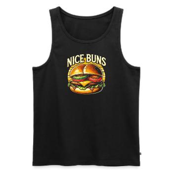 Schöne Brötchen - Männer Premium Bio Tank Top - Schwarz - Vorne - Michal (187cm)