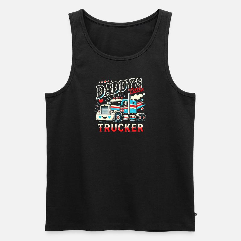 Daddys kleiner Trucker - Männer Premium Bio Tank Top - Schwarz