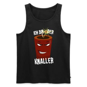 Silvester Knaller Pyro Pyrotechnik Silvesterparty - Männer Premium Bio Tank Top - Schwarz - Vorne - AI Model Male 178 light (178cm)
