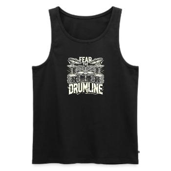 Fear The Drumline - Männer Premium Bio Tank Top - Schwarz - Vorne - Michal (187cm)