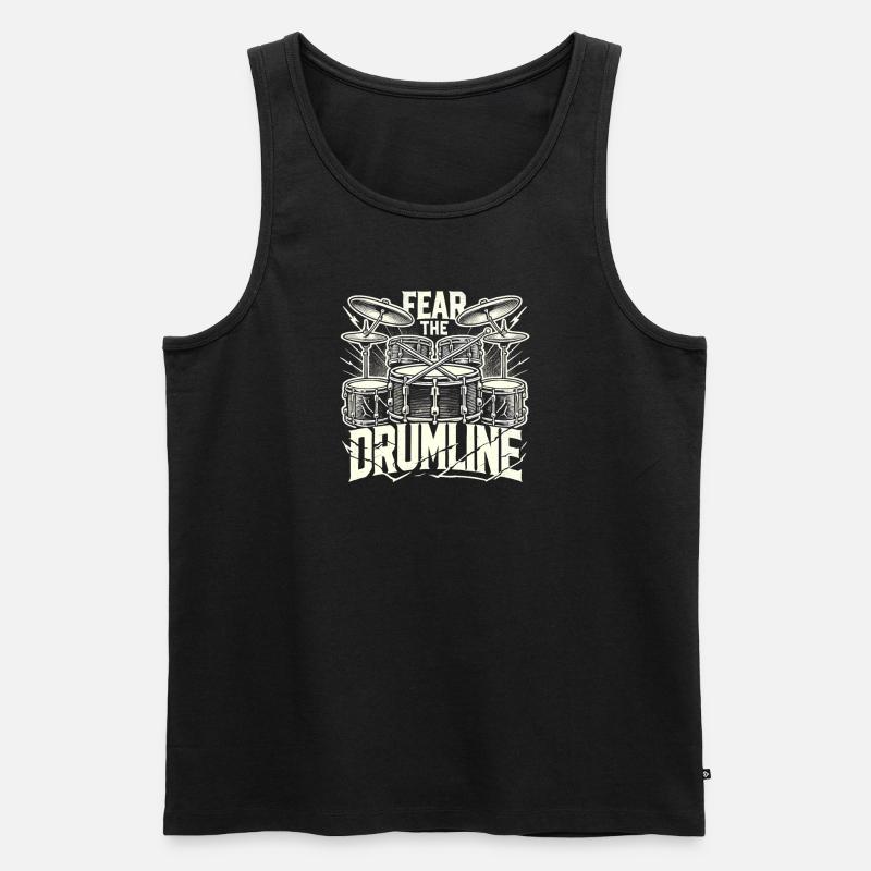 Fear The Drumline - Männer Premium Bio Tank Top - Schwarz