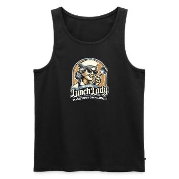 Lunch Lady im Ruhestand Machen Sie Ihr eigenes - Männer Premium Bio Tank Top - Schwarz - Vorne - AI Model Male 178 light (178cm)