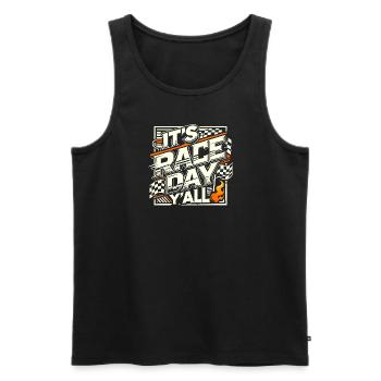 Es ist Renntag, Leute - Männer Premium Bio Tank Top - Schwarz - Vorne - Michal (187cm)