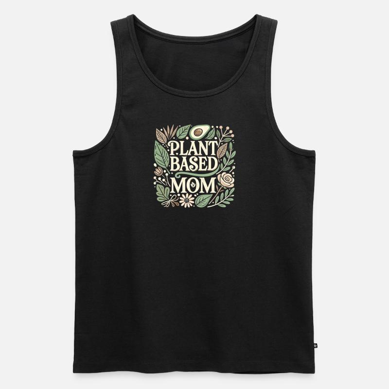 Pflanzenbasierte Mutter - Männer Premium Bio Tank Top - Schwarz