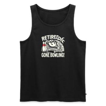 Bowling im Ruhestand - Männer Premium Bio Tank Top - Schwarz - Vorne - Michal (187cm)