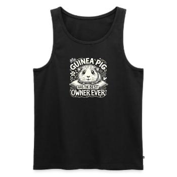 Mein Meerschweinchen hat die beste Besitzerin - Männer Premium Bio Tank Top - Schwarz - Vorne - AI Model Male 178 light (178cm)