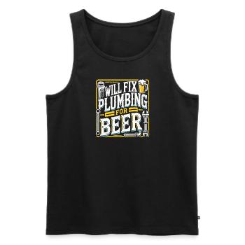 Repariert Klempnerarbeiten für Bier - Männer Premium Bio Tank Top - Schwarz - Vorne - Michal (187cm)