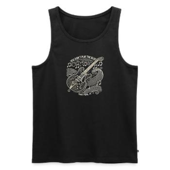 Du spielst den Blues nicht, du fühlst ihn - Männer Premium Bio Tank Top - Schwarz - Vorne - AI Model Male 178 light (178cm)