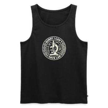 Tut mir leid, ich kann nicht, ich habe Labor - Männer Premium Bio Tank Top - Schwarz - Vorne - Michal (187cm)